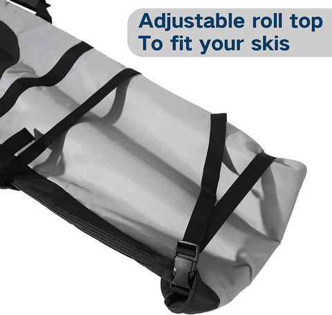 SOGUKOER Ski Bag Padded Snowboard Bag Water-Resistant with Compression Straps Durable Ski Travel Bag with Pocket Adjustable Length for Snow Air Travel Transport for Unisex