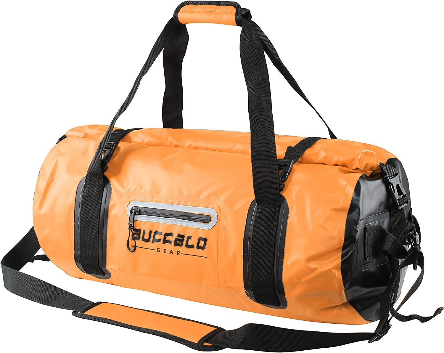Buffalo Gear Drybag 40L 60L 80L Waterproof Duffle Travel Duffel Dry Bag Heavy Duty Bag for Kayaking, Rafting, Boating, Fishing,Camping (Yellow, 60L)