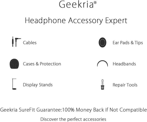 Geekria Shield Case Compatible with Blue Parrott B550-XT, B450-XT, B350-XT, B250-XT, B250-XTS, Truck Driver or Call Center Headphones, Travel Carry Bag with Cable Storage Hard Shell (Black)