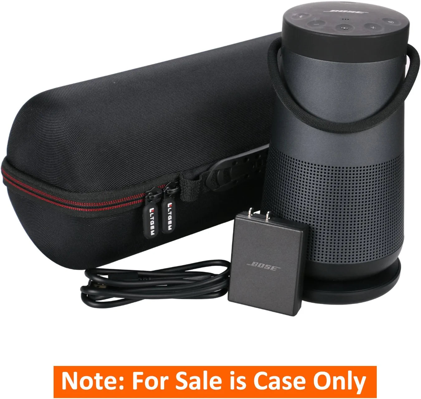 Travel Protective Case for Bose Soundlink Revolve+ or Revolve+ (Series II) Portable & Long-Lasting Bluetooth 360 Speaker (Fits Charging Cradle, AC Adaptor and USB Cable)