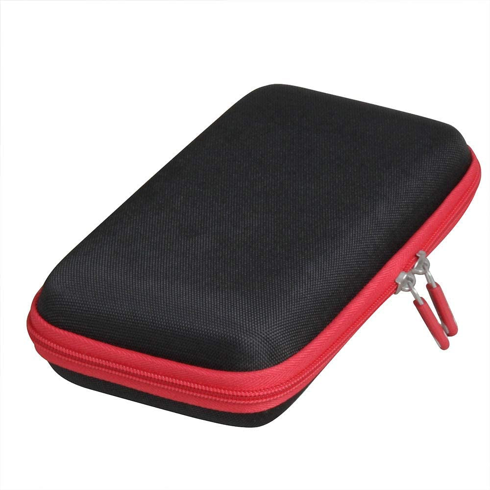 Hard Travel Case for Ekrist/Lanluk Portable Charger Power Bank 25800Mah (Black + Red Zipper)