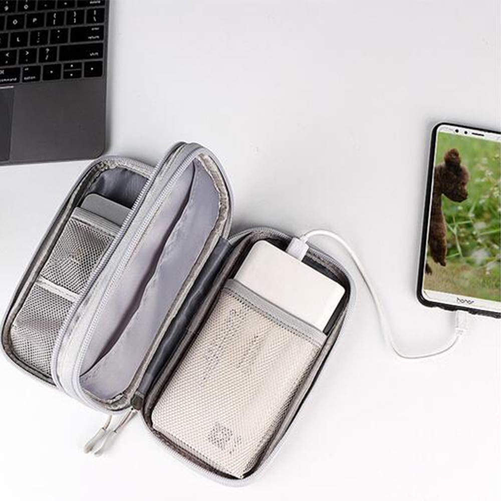 Electronic Organizer Bag, Waterproof Portable Electronic Organizer Travel Accessories Cable Bag Universal Cord Storage Case for Cable/Cord Storage, Charging Cable, Cell Phone, Power Bank, Kid’S Pens
