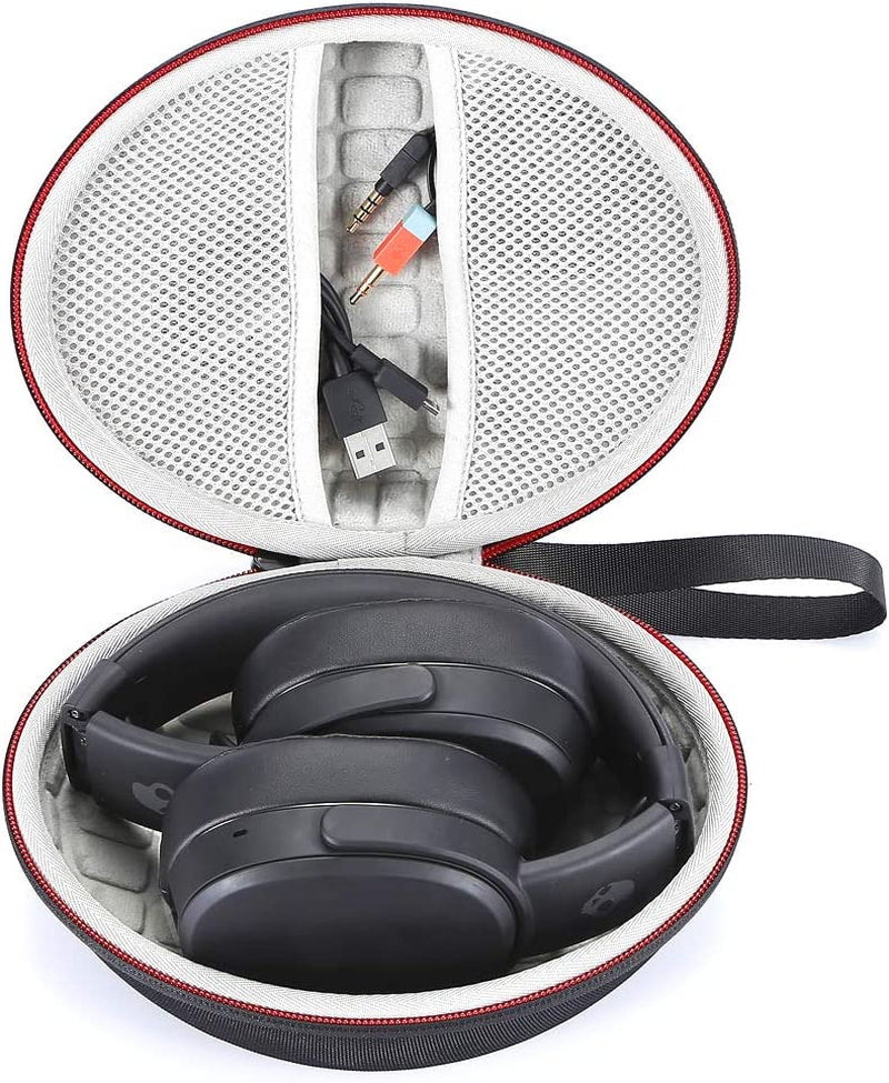 Hard Travel Carrying Case Compatible with Skullcandy Crusher Over-Ear Headphones. (Case Only, Not Include the Device)-Gray(Gray Lining)