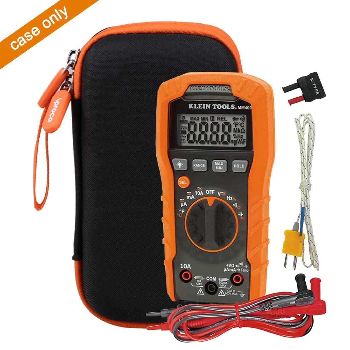 Hard Carrying Storage Case, for Klein Tools MM400 / MM300 Multimeter