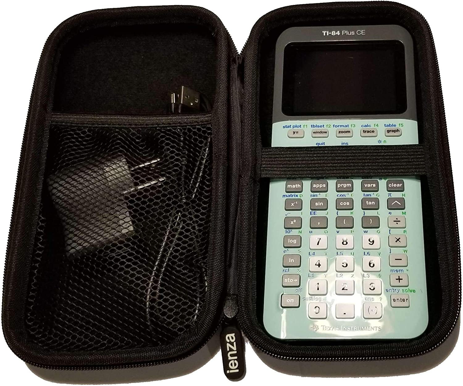 Hard Travel Case/Protecting/Carrying Case for Texas Instruments TI-84 plus CE, TI-83 plus CE, TI-84 plus CE Color Graphing Calculator with Extra Mesh Pocket for Accessories