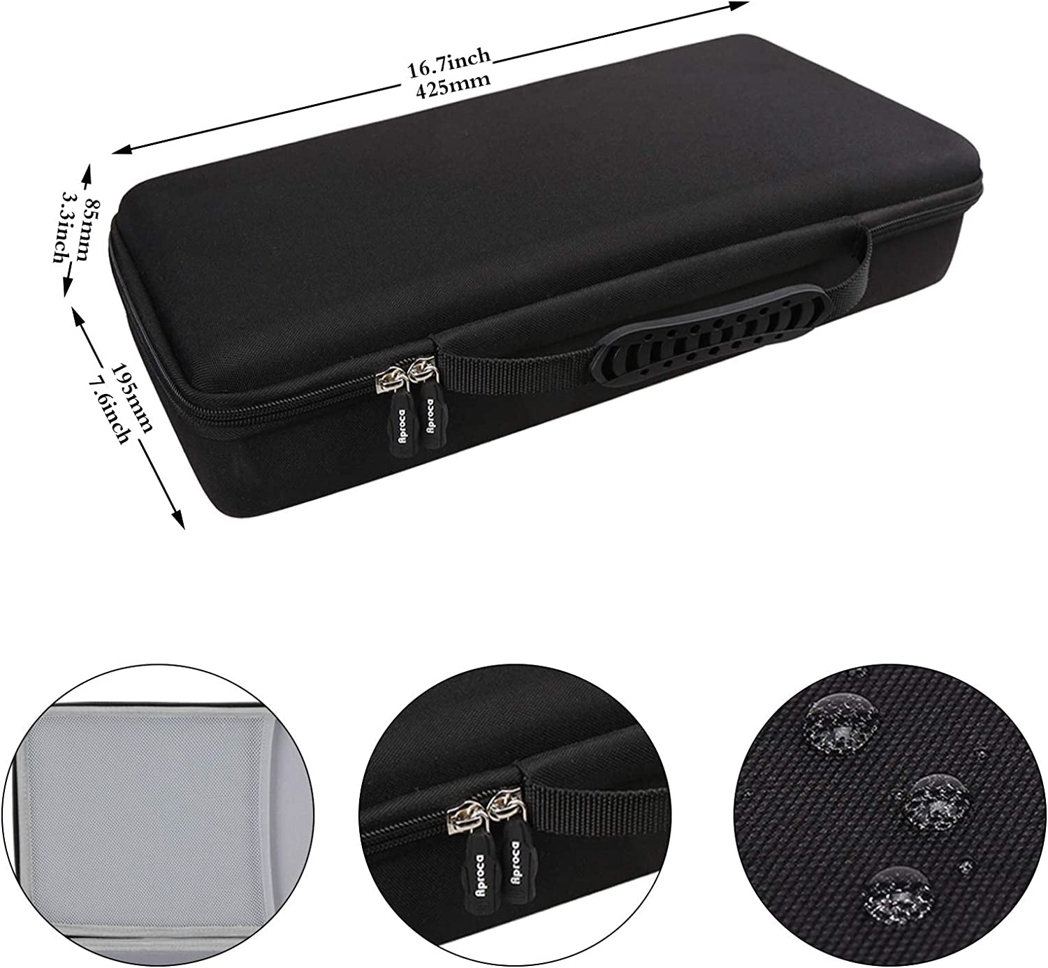 Hard Storage Carrying Travel Case, for Canon PIXMA TR150 / Ip110 Wireless Mobile Printer (Black)