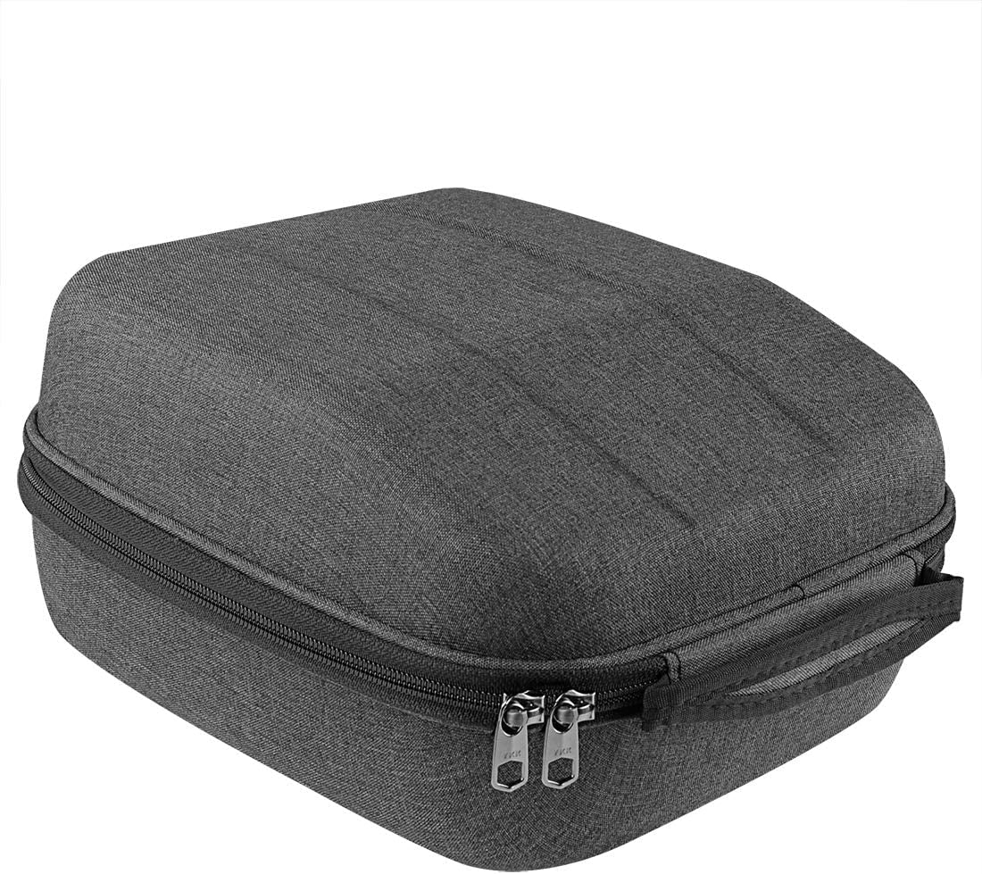 Geekria Shield Case for Large-Sized Over-Ear Headphones, Replacement Hard Shell Travel Carrying Bag with Cable Storage, Compatible with Hifiman HE 1000, SHURE SRH440 Headsets (Dark Grey)