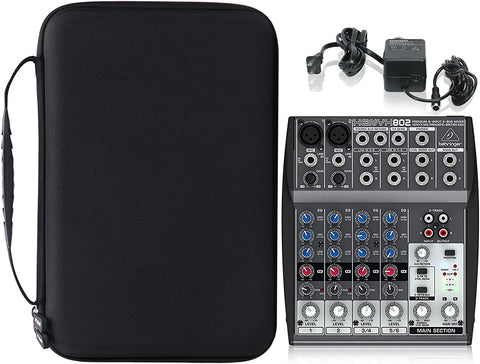 Hard Portable Case for Brother P-Touch Label Maker PTD600 / D610BT / Behringer Xenyx 802 Premium 8-Input 2-Bus Mixer(Case Only)